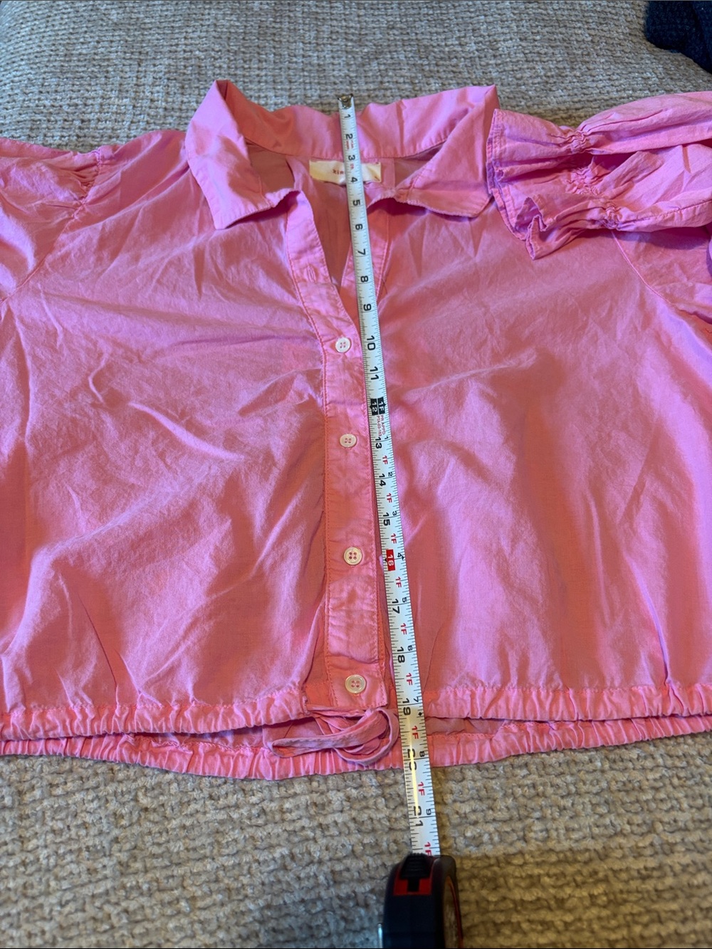 XiRENA Light Pink Button-Front Shirt with Drawstring Hem - Picture 6 of 6